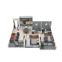 Codename Blessings Charholi 2 BHK Floor Plan Image