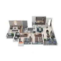 Codename Blessings Charholi 3 BHK Floor Plan Image